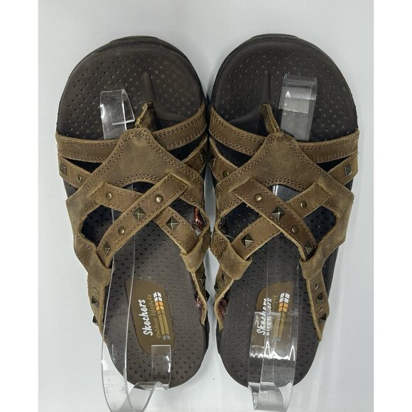 Skechers Brown Strappy Studded Women's Sandals - Picture 4 of 11